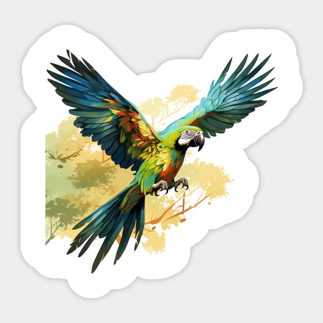 Military Macaw Sticker by zooleisurelife